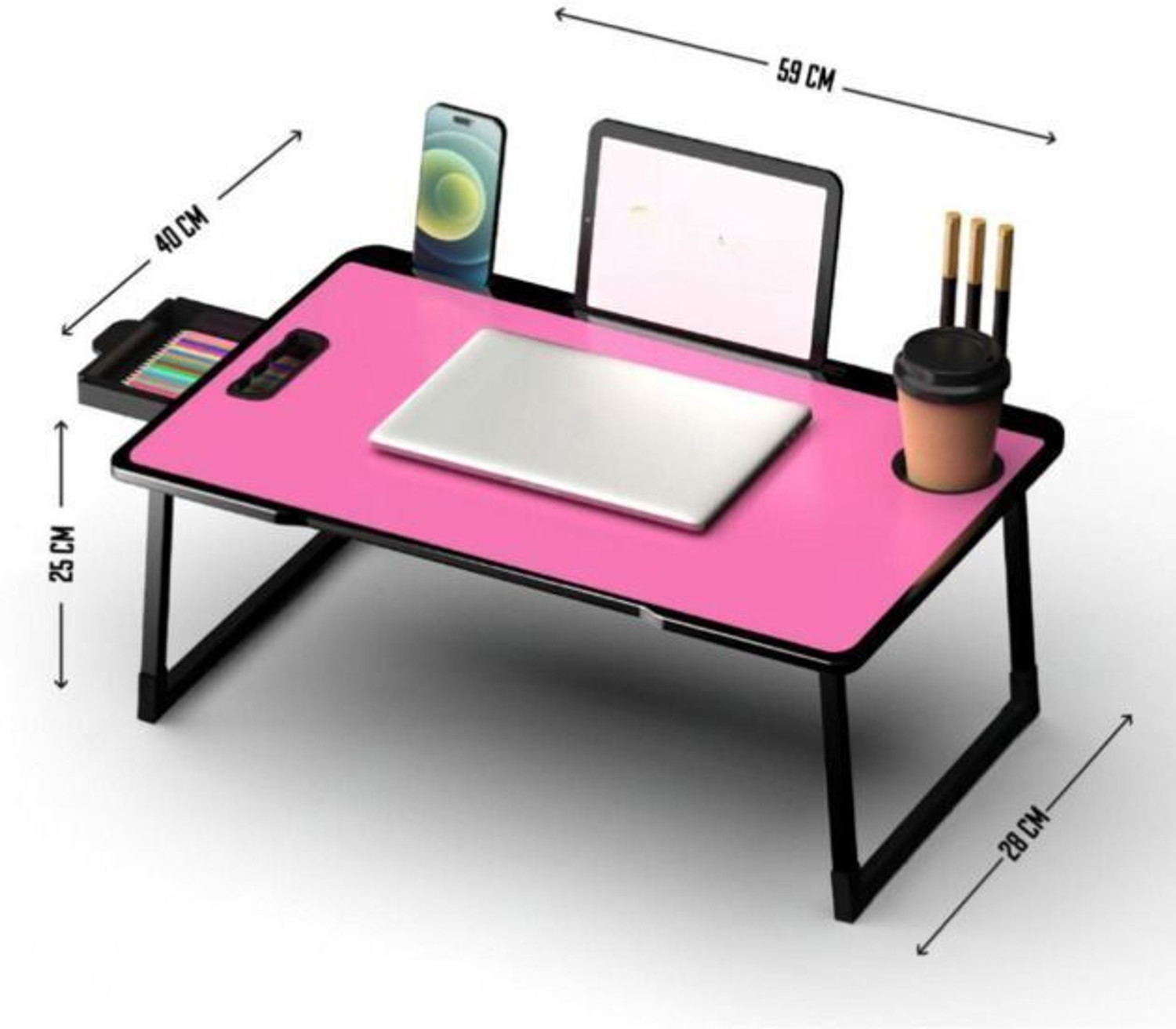 Image of BK SALES pink cotted Plastic Study Table