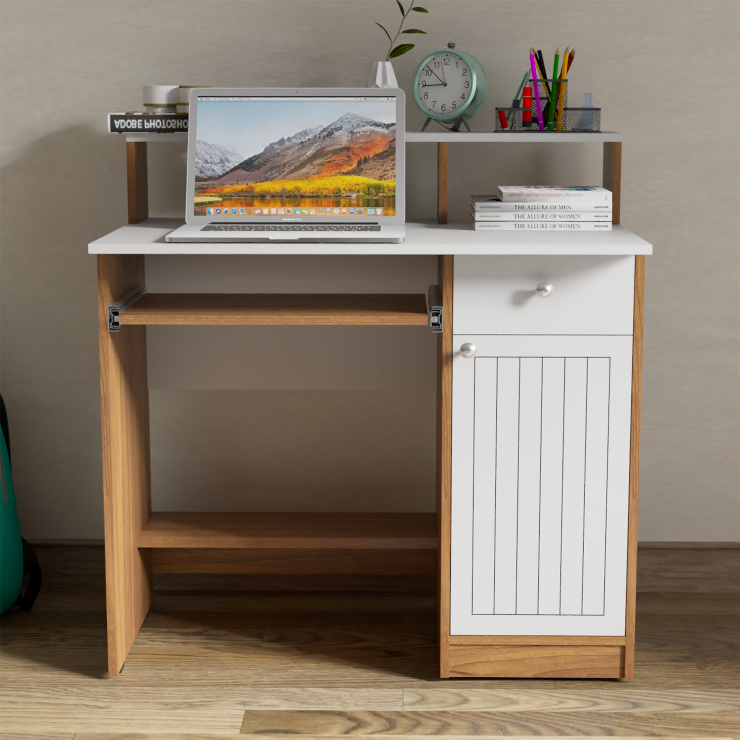 Image of neuspace Amber with Hutch Engineered Wood Study Table