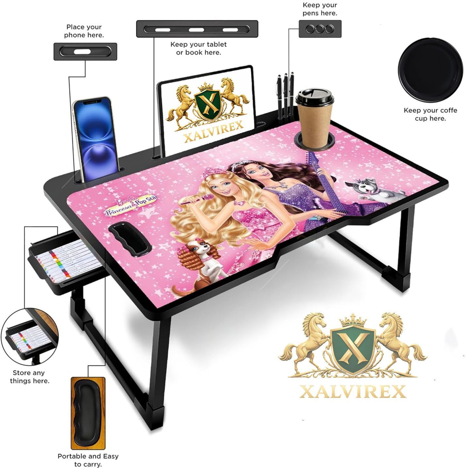 Image of XALVIREX BARBIE COTTED1 Plastic Study Table