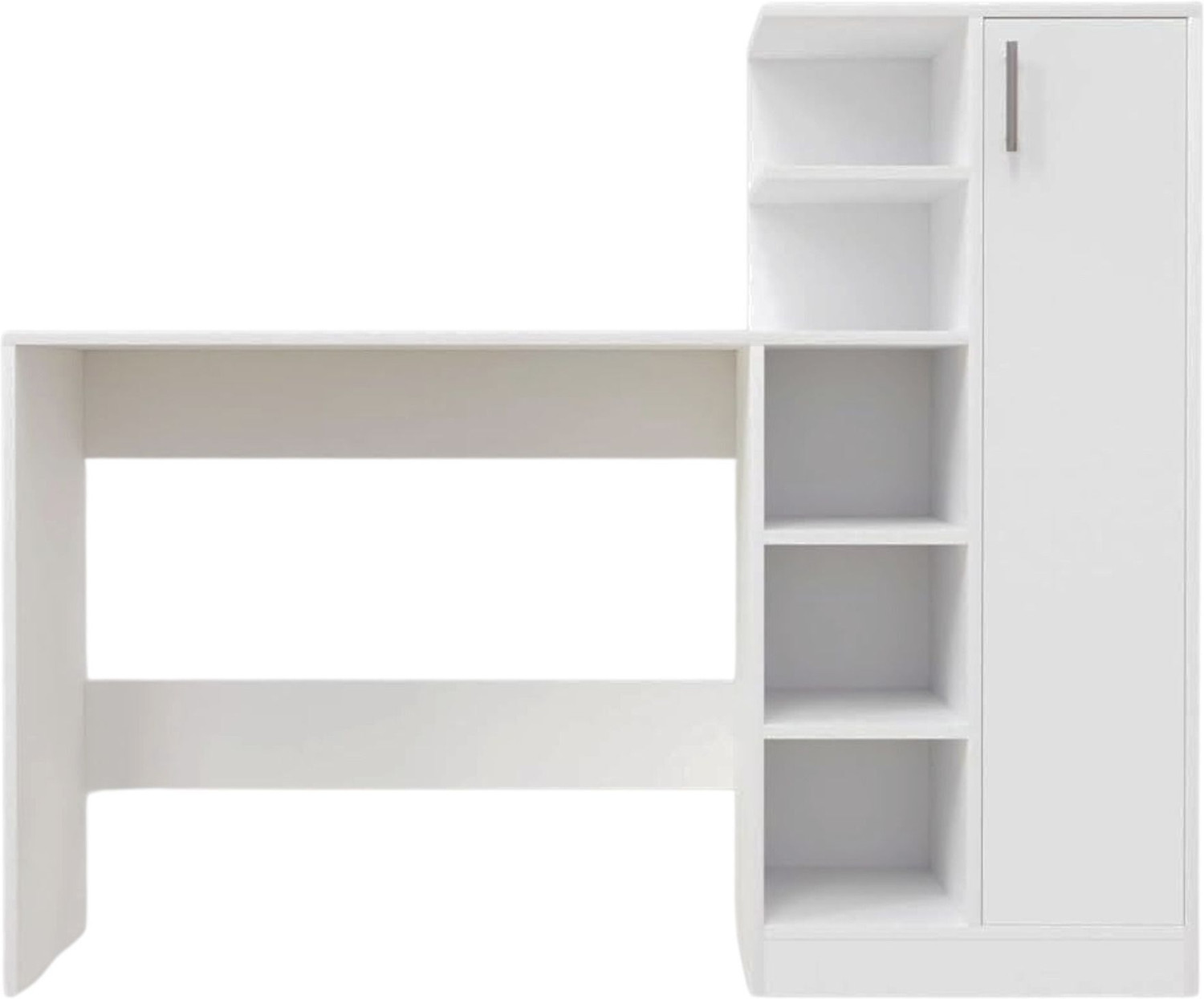 Image of Arizen Multipurpose Desk for office, Study With Book Storage Engineered Wood Multipurpose Table