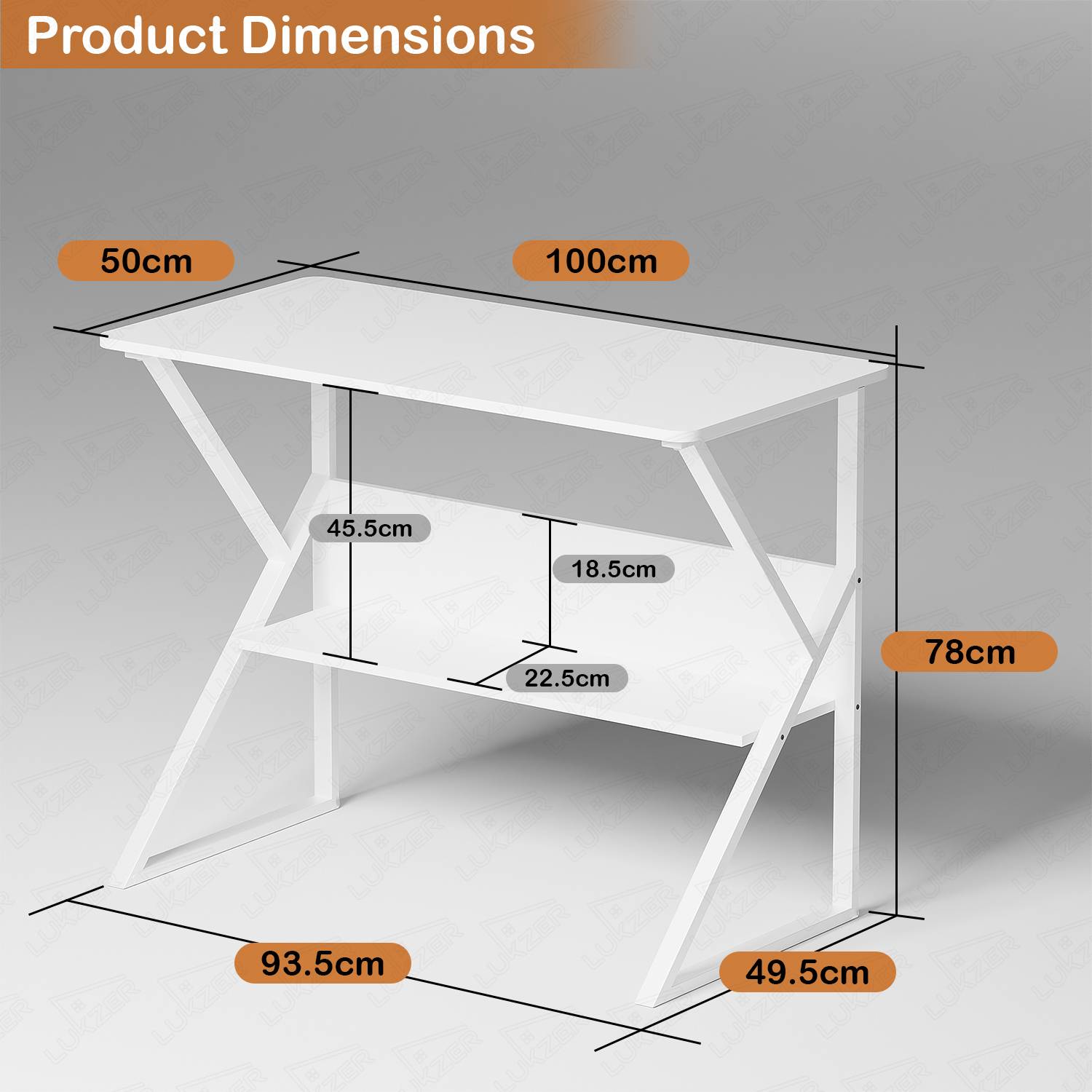 LUKZER Multipurpose Study Table with Bookshelf (MST-001) - Image 4