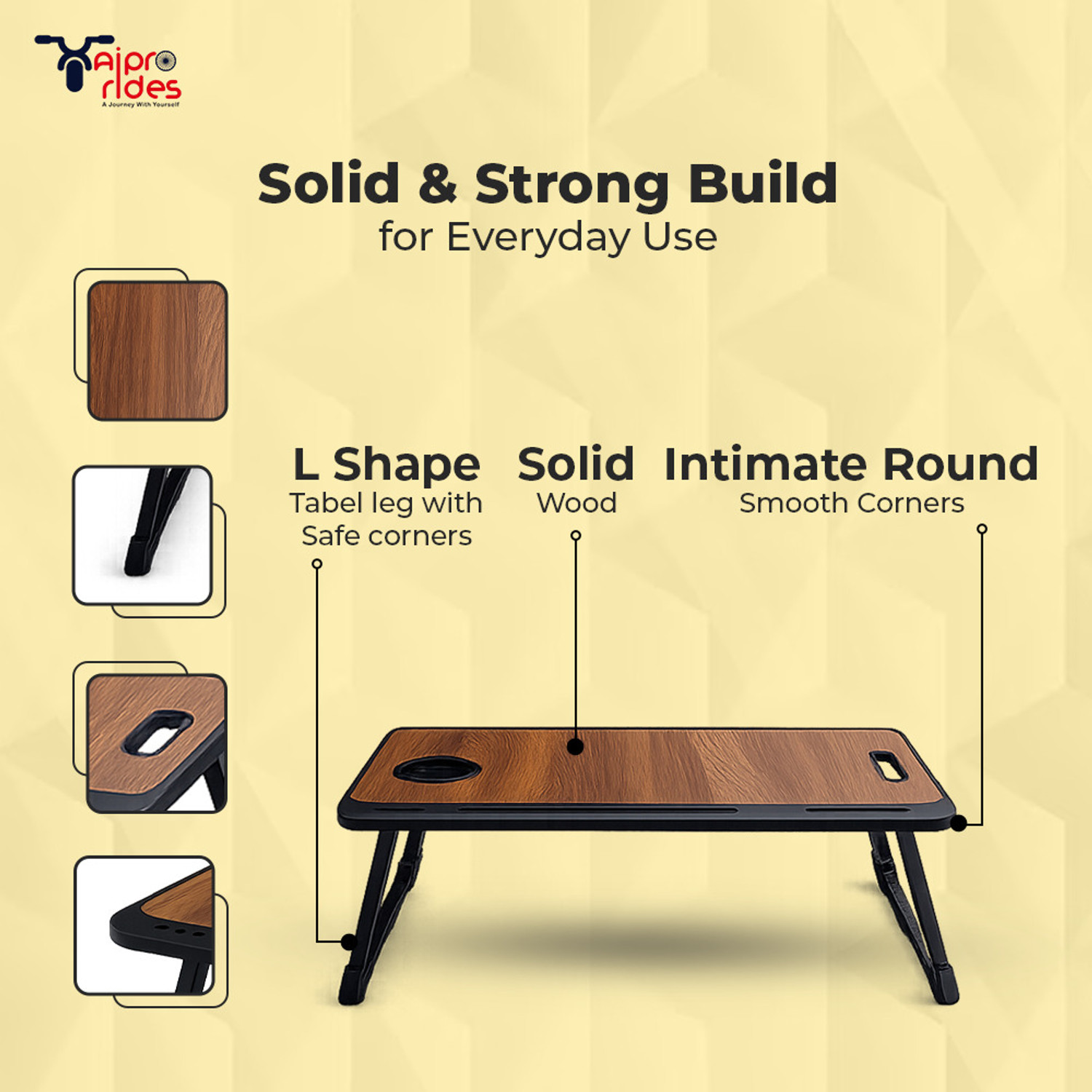 Image of XAIPRO Wood Portable Laptop Table