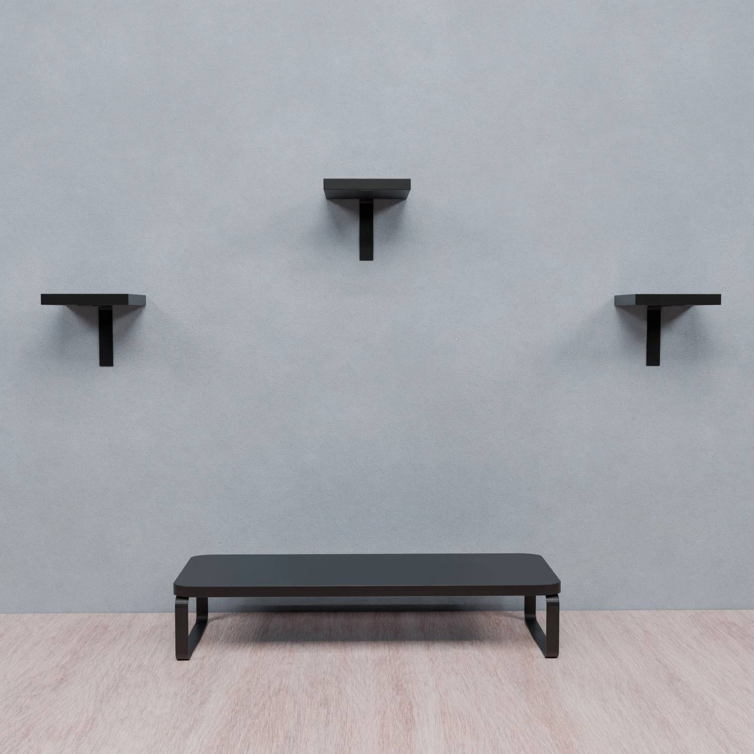 Flux Multi-Functional Monitor Stand & 3.1 Speaker Stand Combo(Bla