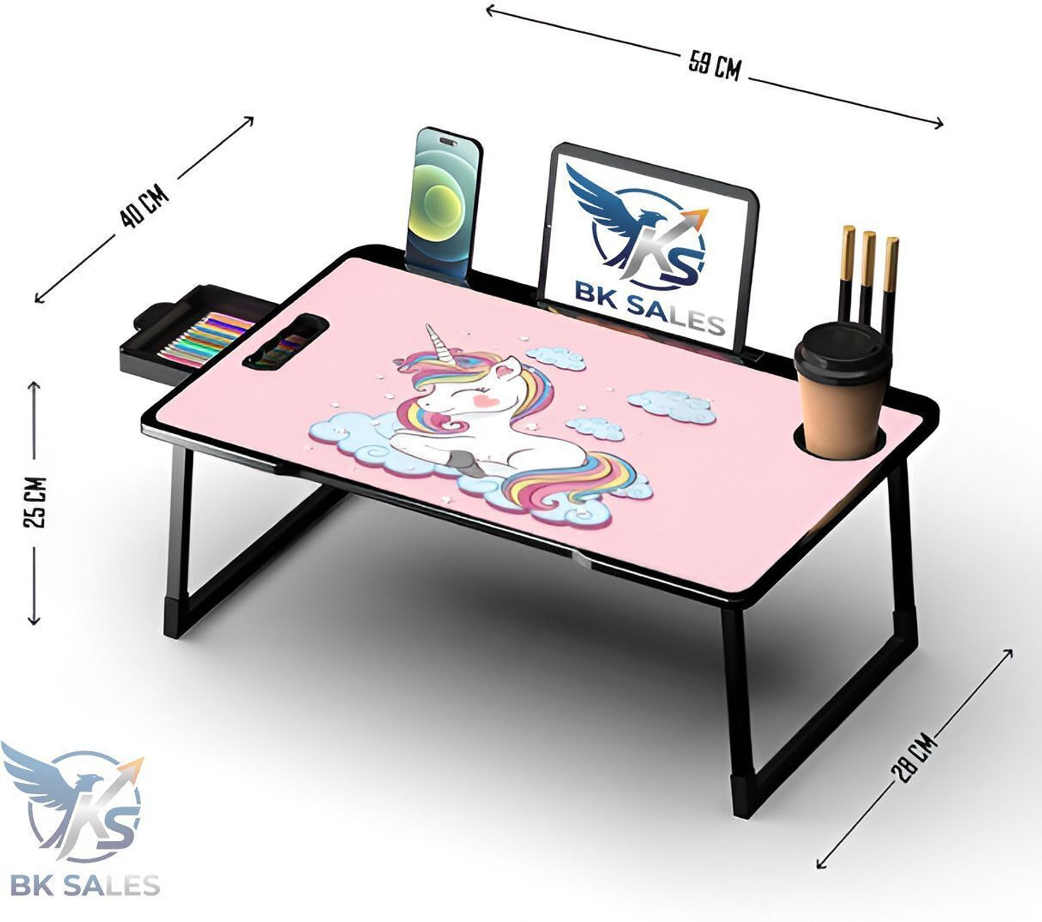 Image of BK SALES unicorn cotted Plastic Study Table