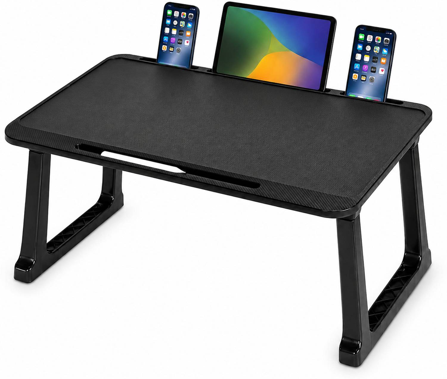 CDPL Express Premium Wide Laptop Table I Work From Home | Highest Stability | Black Wood Portable Laptop Table