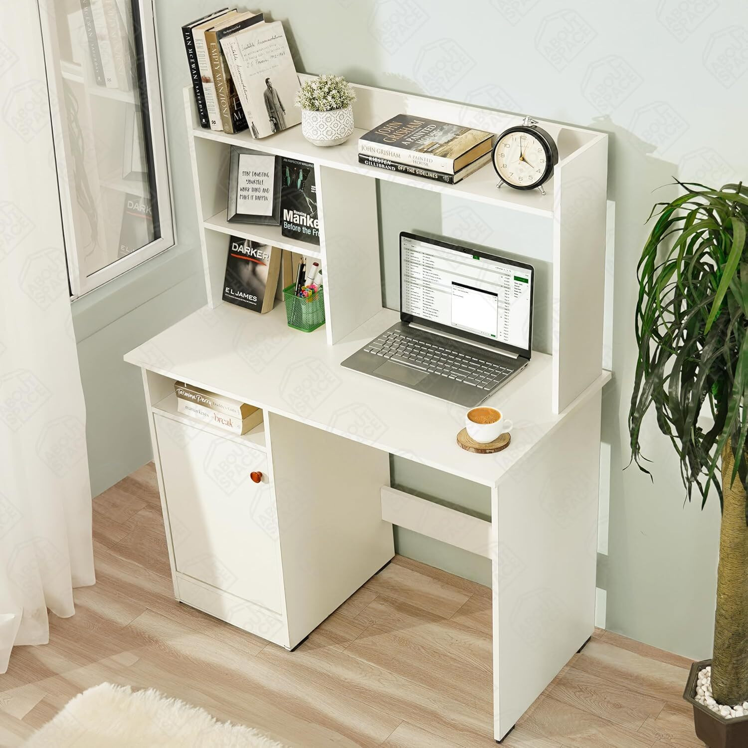 Image of Flipkart Perfect Homes Engineered Wood Multipurpose Table (Free Standing, Finish Color - White Finish, DIY(Do-It-Yourself))