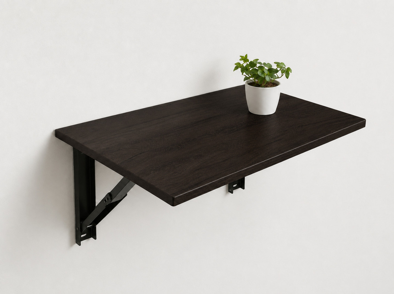 Image of Malbro Foldable-Wall Mounted Table Wooden Study Desk 60x40 cm Space Saving Shelf Engineered Wood Study Table