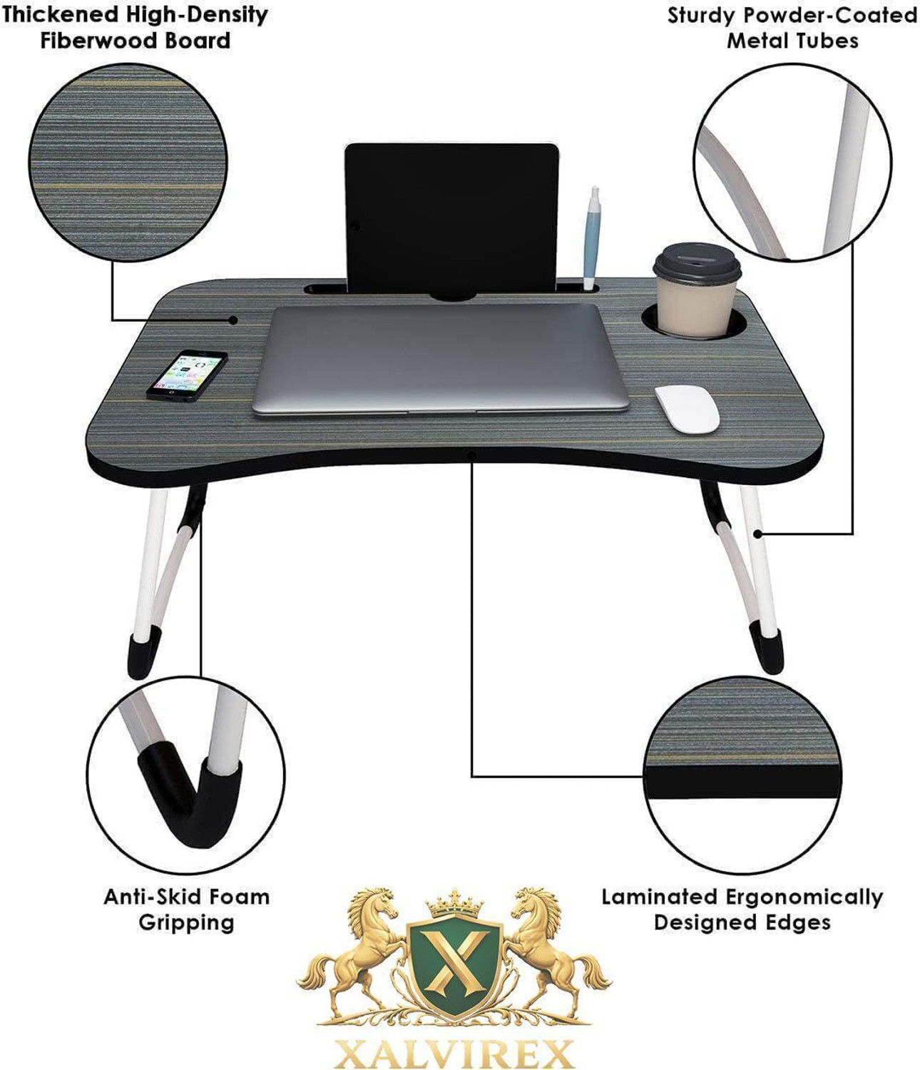 Image of FurniGully BLACK LINE1 Plastic Study Table
