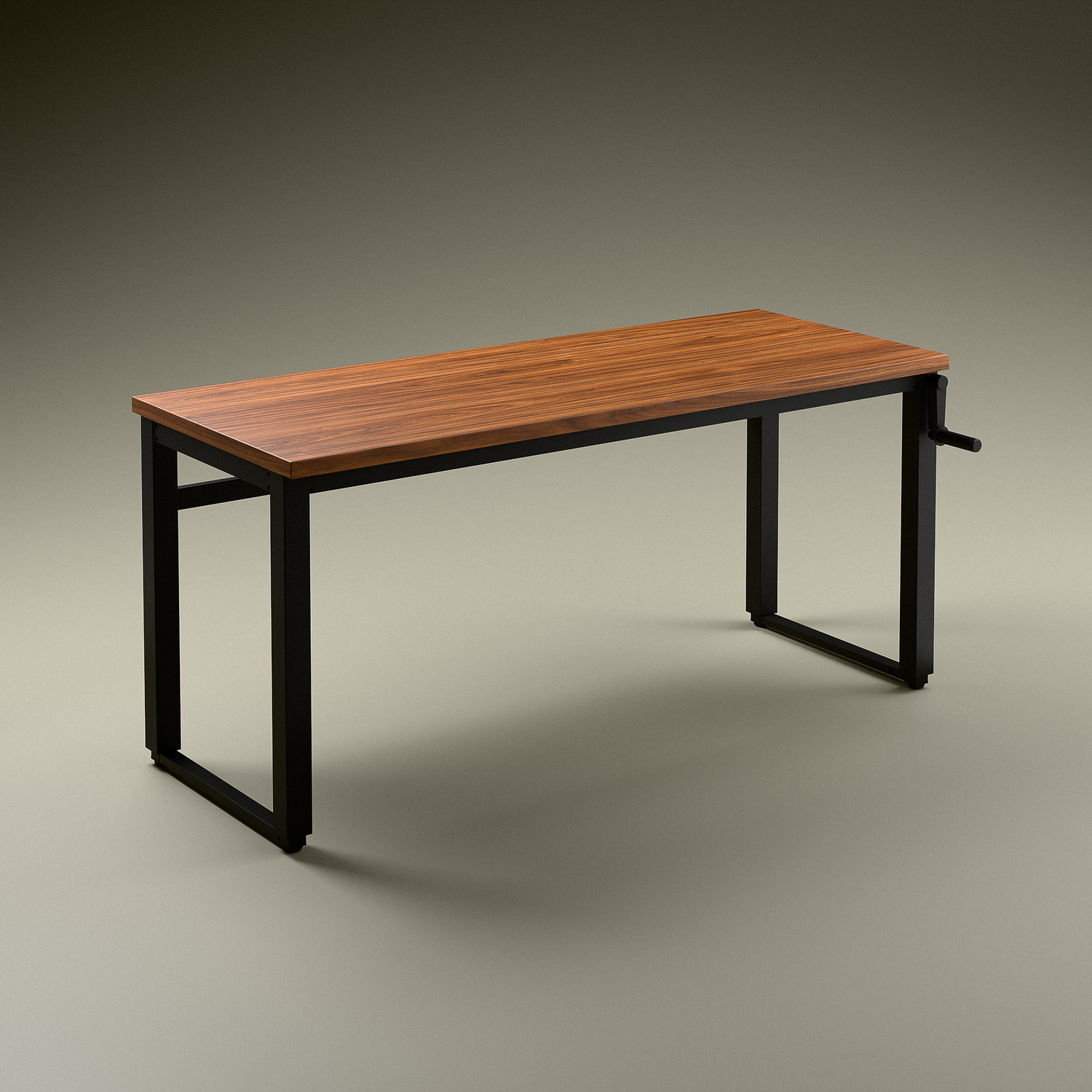 Image of GREEN SOUL Rise (5ft) Manual Height Adjustable Table| 25mm Thick One Piece Top | Engineered Wood Study Table