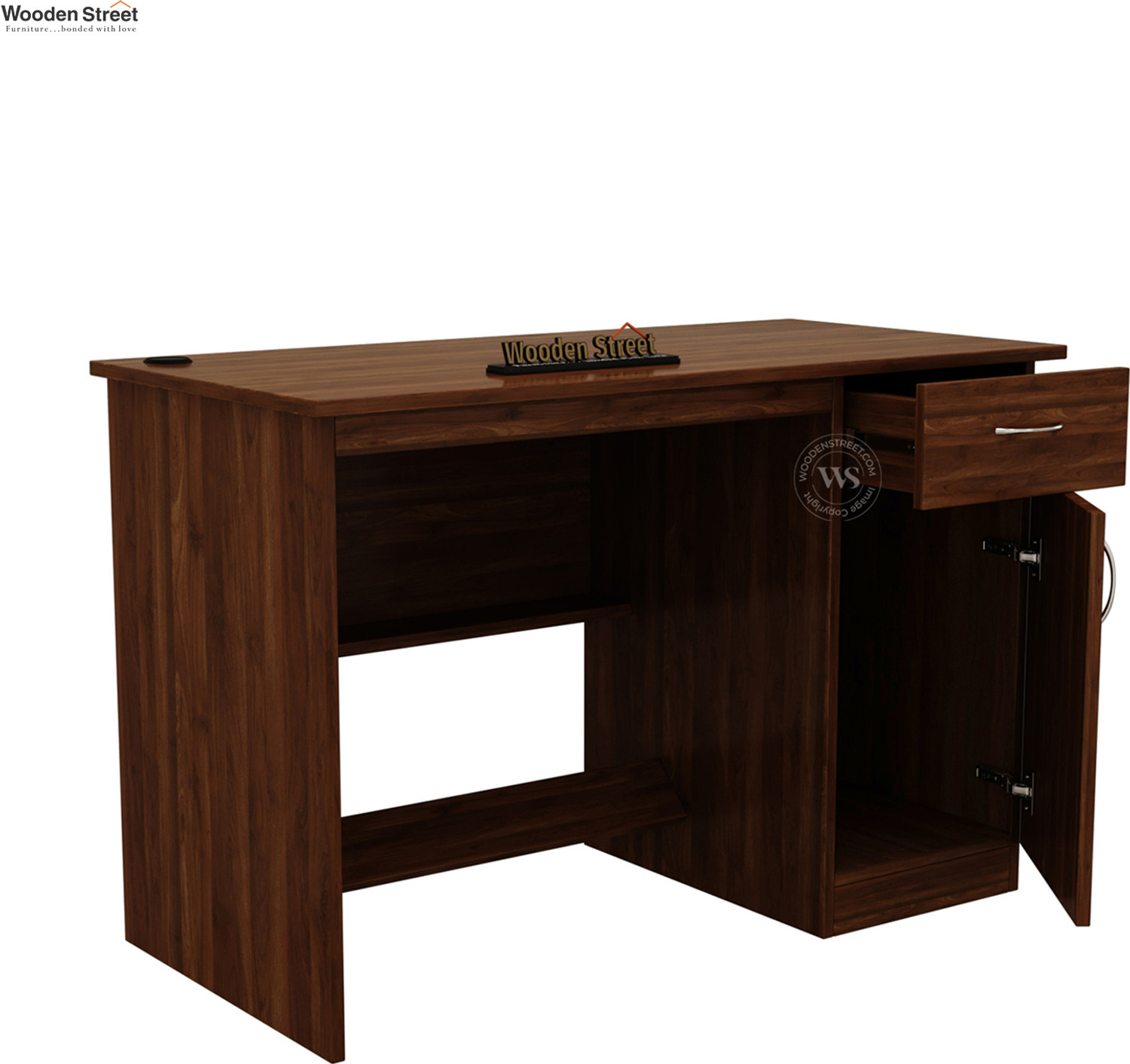 Image of Wooden Street Ignite Premium Engineered Wood Study Table With Multiple Storage Space (CWF) Engineered Wood Study Table