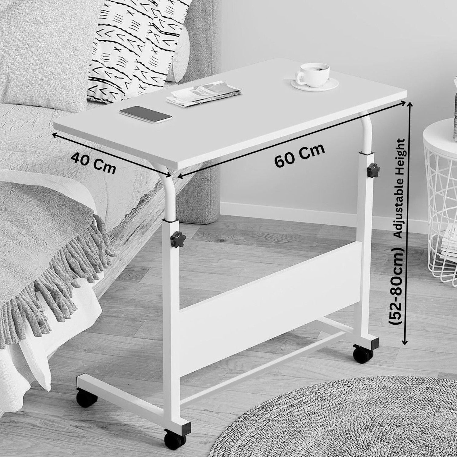 Image of Torche Torche Multipurpose Height Adjustable Movable Table for Computer & Wood Portable Laptop Table