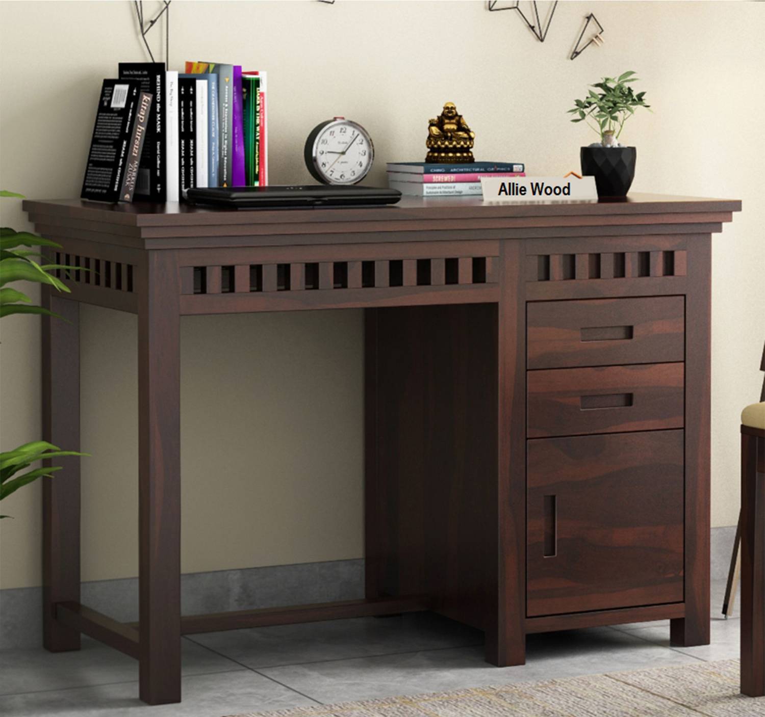 Allie Wood Rosewood (Sheesham) Solid Wood Study Table