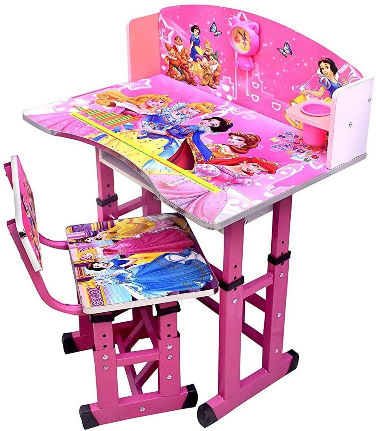 Image of Bhella Kid's Study Table and Chair / Height Adjustable Multifunctional Desk /table chair Metal Desk Chair