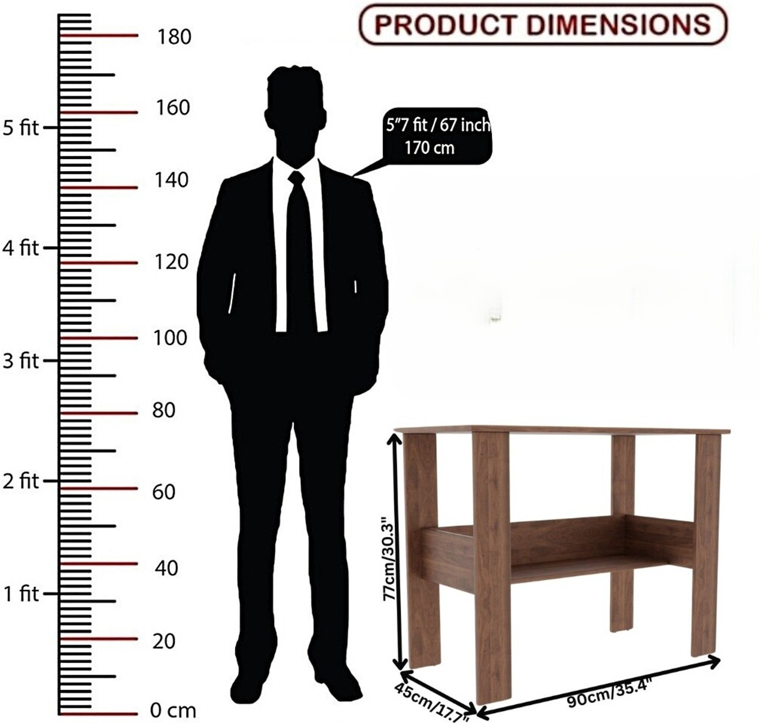 Image of Flipkart Perfect Homes Multipurpose Portable Study Desk with Hutch Storage & Shelves for Home Office Engineered Wood Study Table