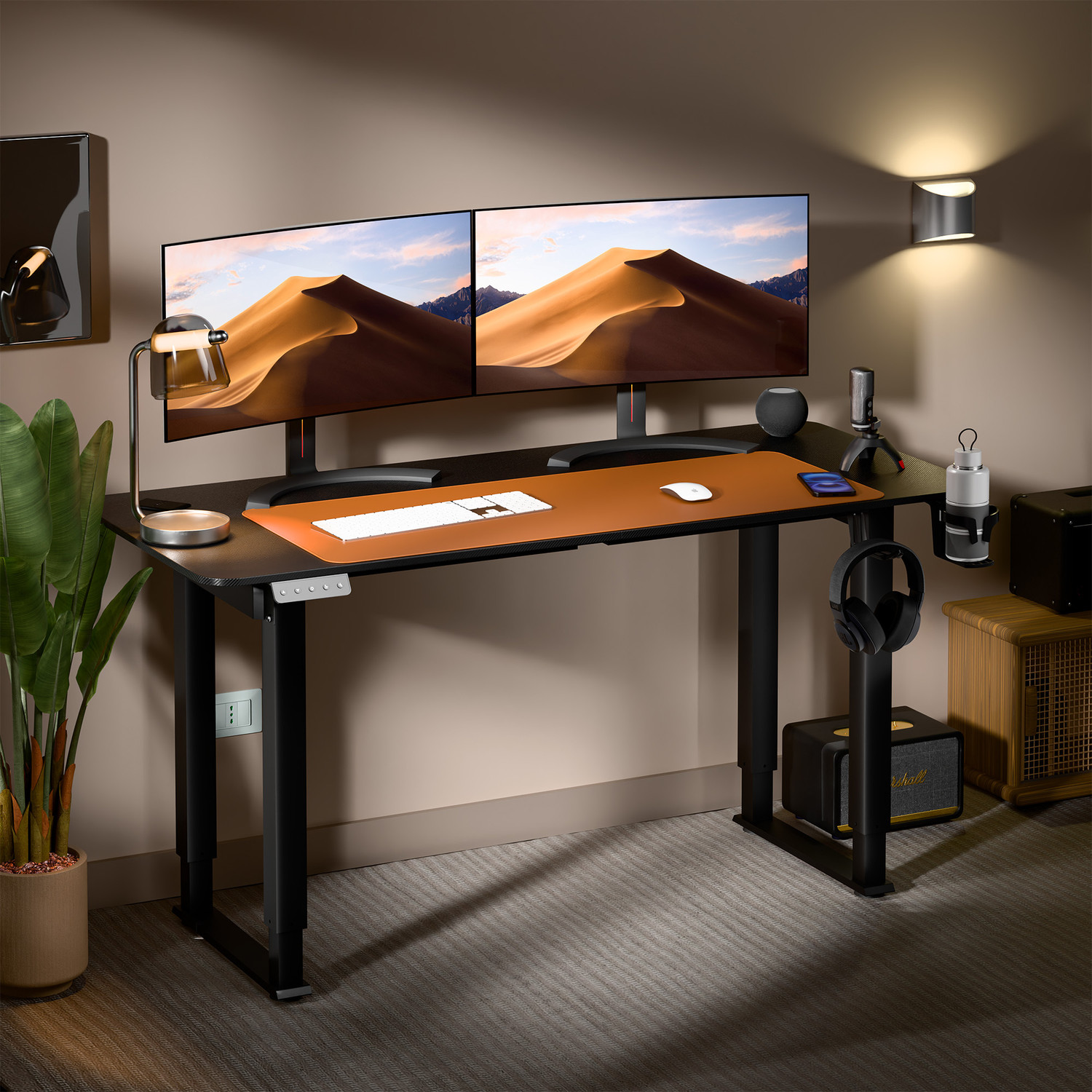 Image of GREEN SOUL Alex Multi-Purpose Electric Height Adjustable Computer Workstation Engineered Wood Office Table