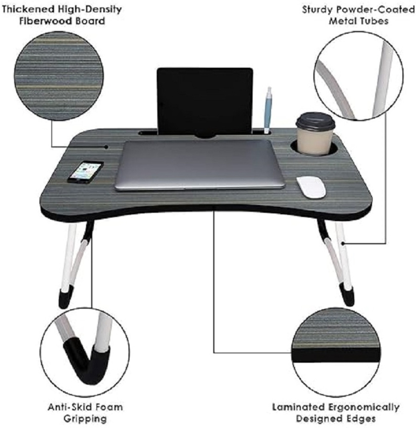 Image of Flipkart Perfect Homes Studio Wood Portable Laptop Table