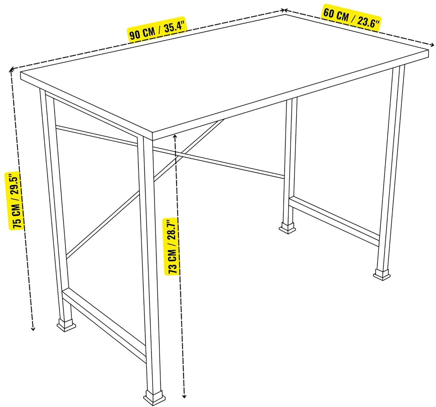Image of Deskooze 1C Engineered Wood Multipurpose Table