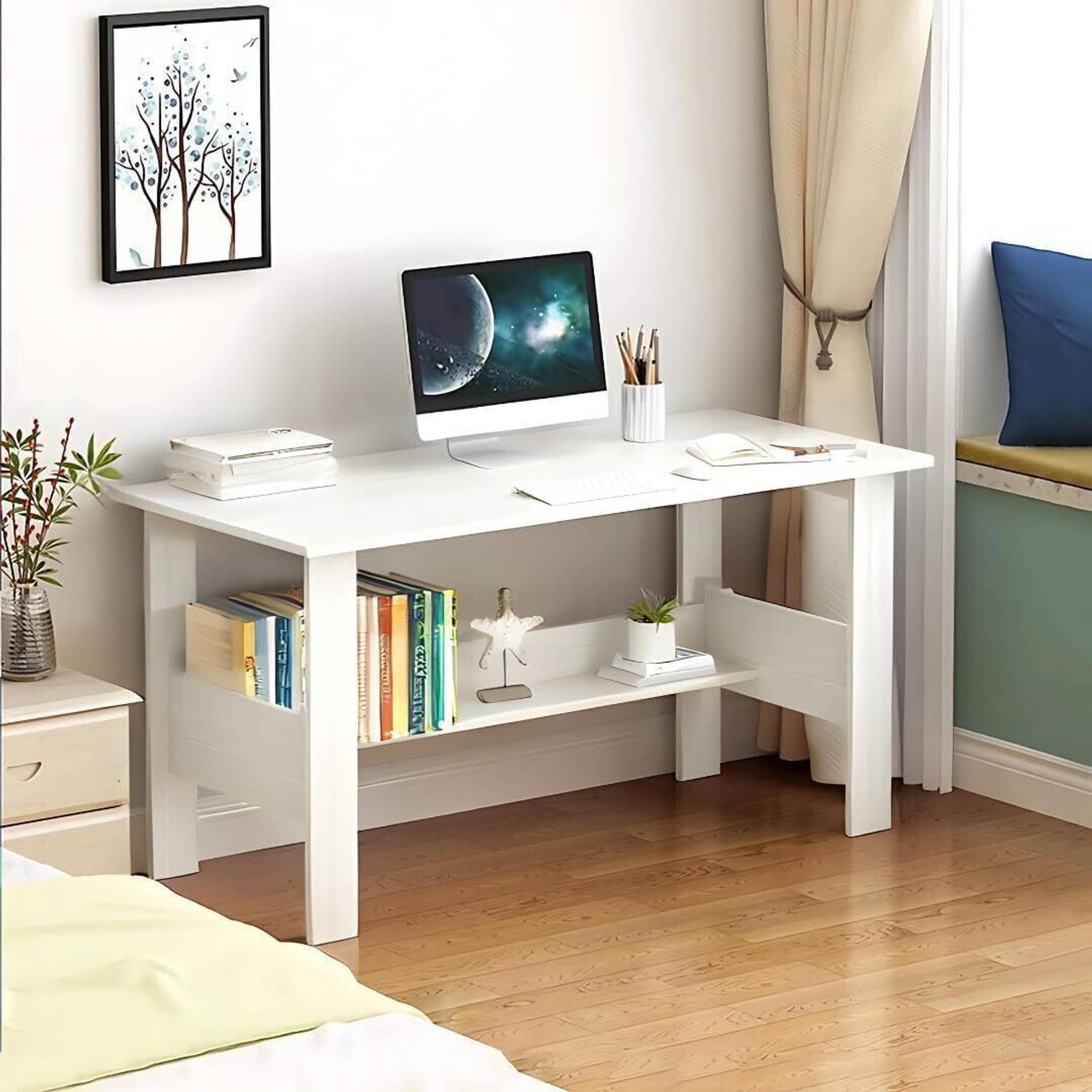WUDYHOME Engineered Wood Multipurpose Table - Image 4