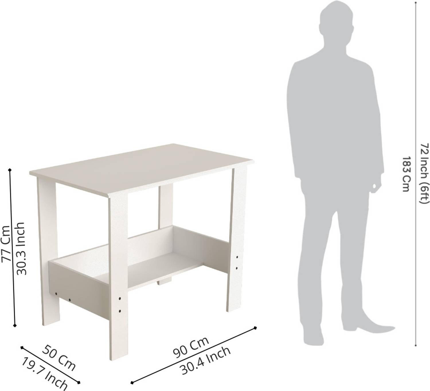 neuspace Ace Engineered Wood Study Table - Image 4