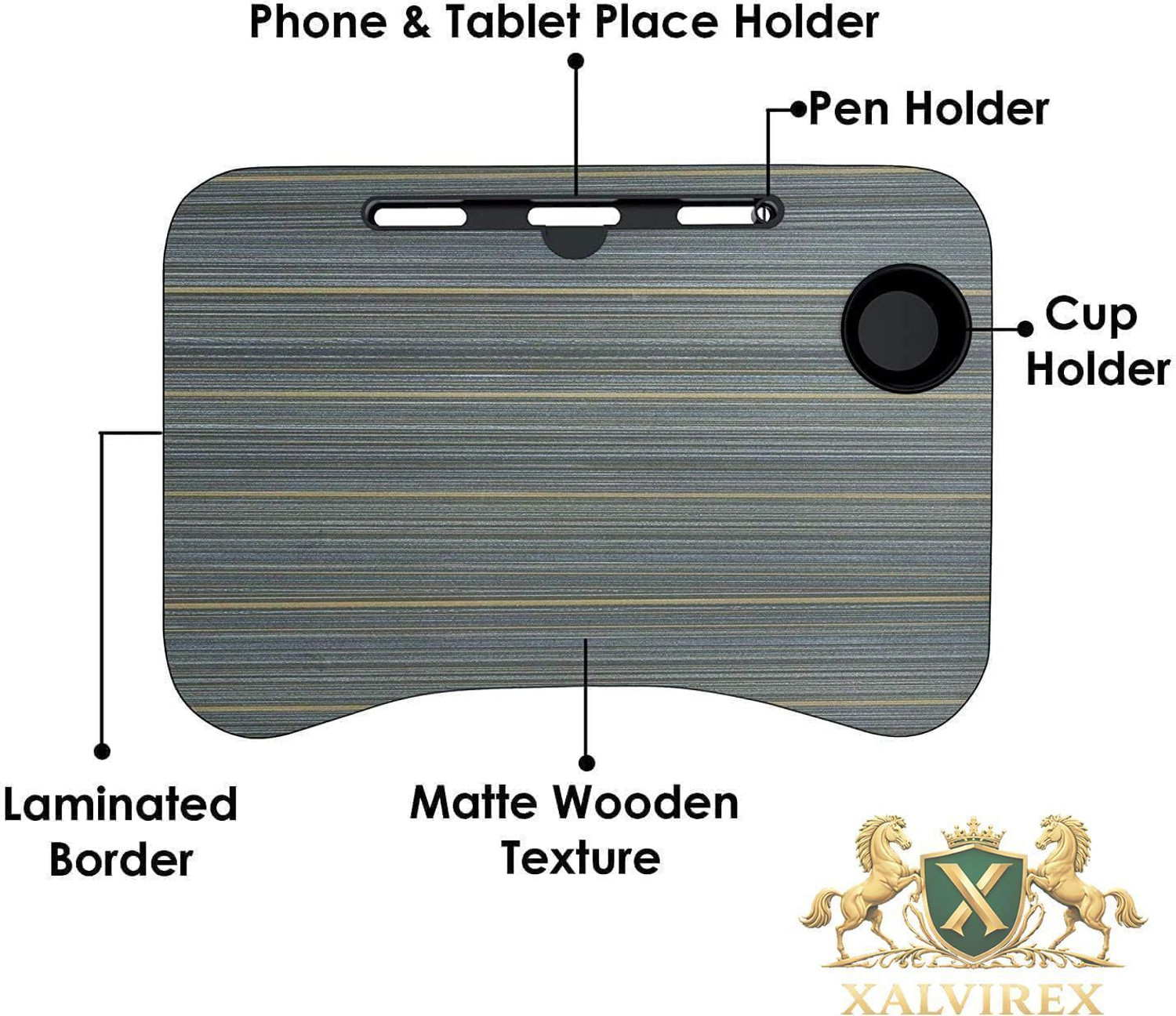 Image of FurniGully BLACK LINE1 Plastic Study Table