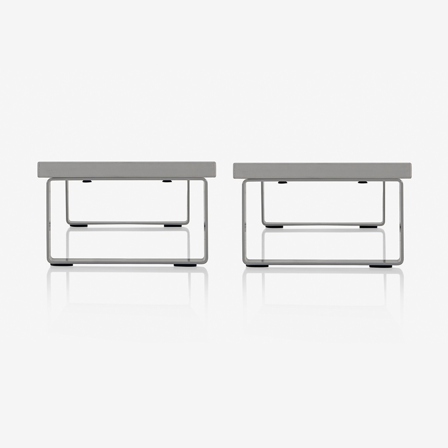 Image of Invisible Bed Monitor Riser stand for 2 Monitors Engineered Wood Study Table