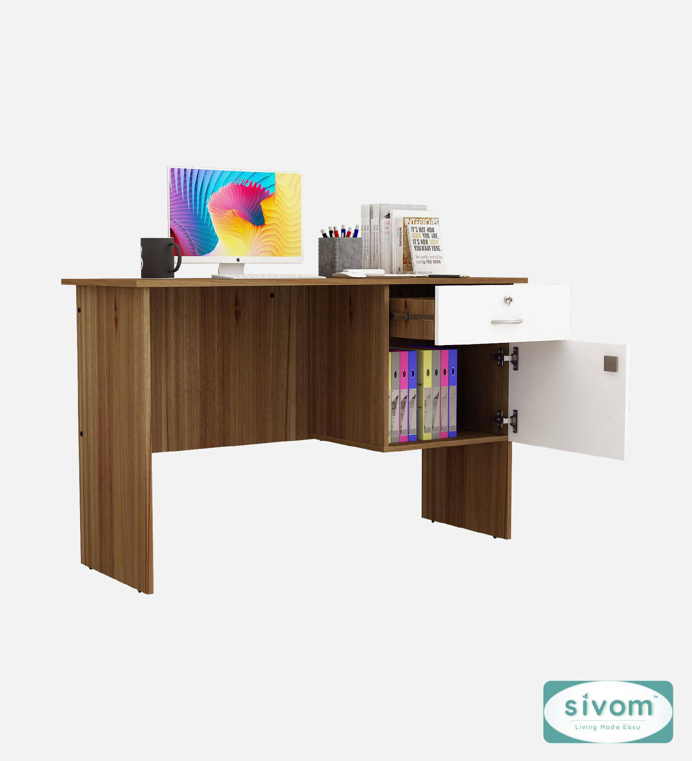 Image of SIVOM Pearl Multipurpose Study /Home /Office Table Engineered Wood Study Table