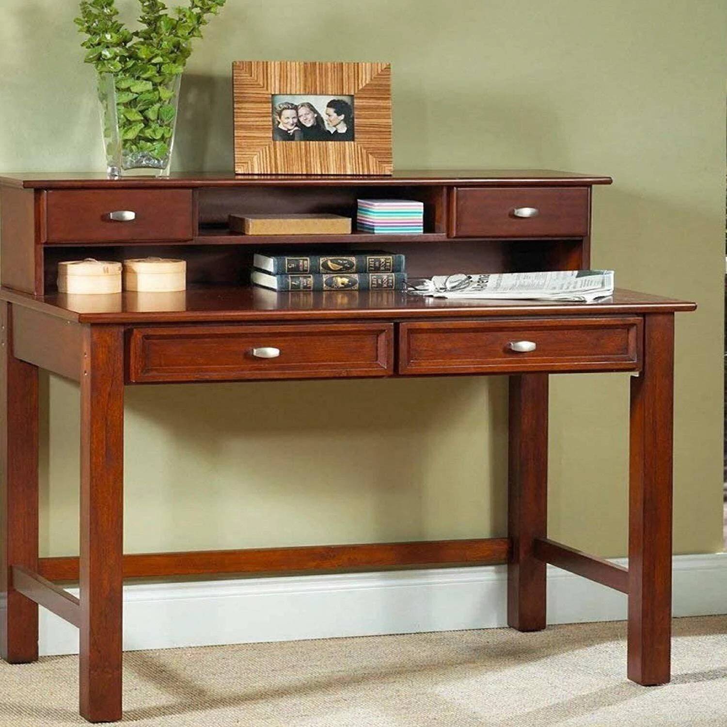 WOODSTAGE Sheesham Wood Laptop Office Desk Writing Tables with 4