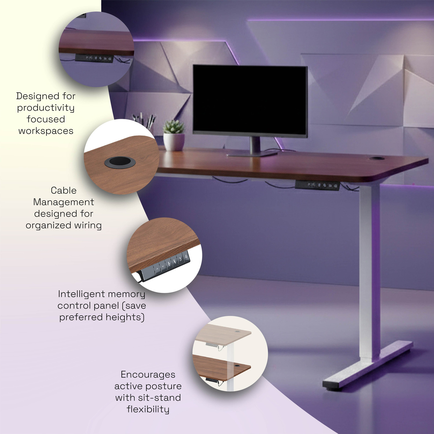 Image of Wakefit Notiq Metal Office Table