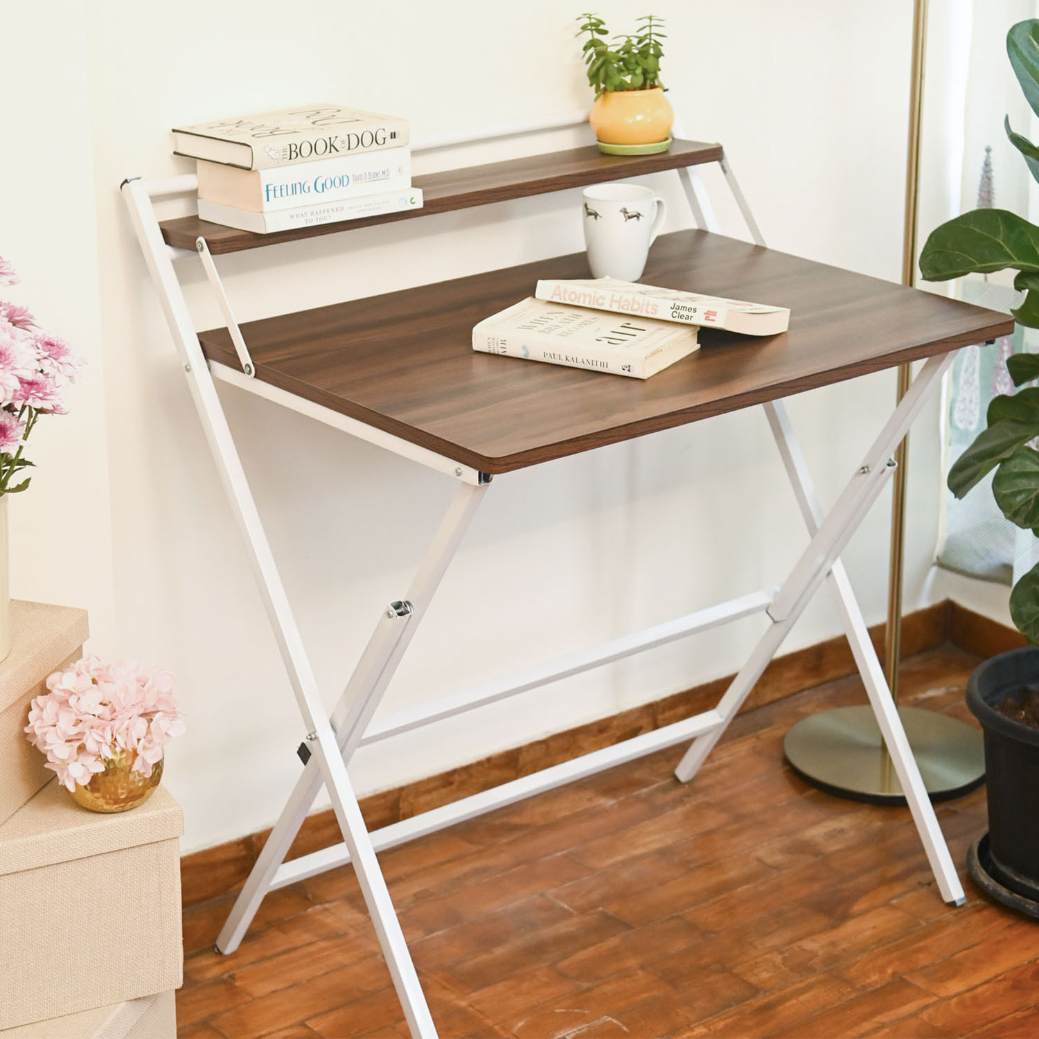 Image of Faburaa Venus 36x24 Foldable Table for Home and Office, Computer & Laptop, Study Desk Engineered Wood Study Table