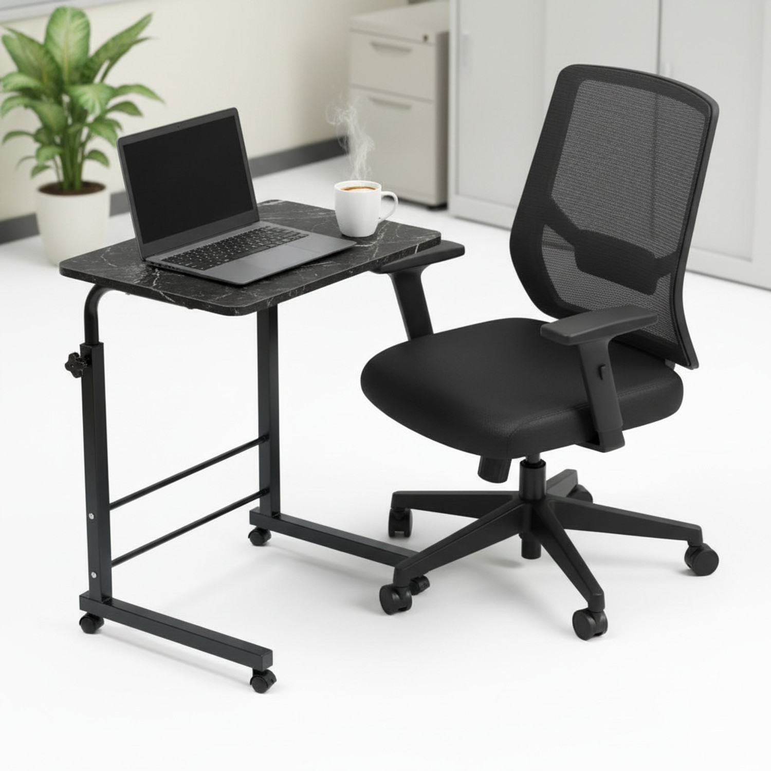 Image of VIROVIA Portable Laptop Table | Adjustable Study Desk for Bed & Work from Home Wood Portable Laptop Table