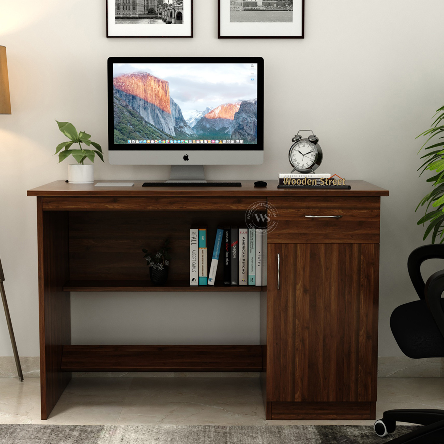 Image of Wooden Street Ignite Premium Engineered Wood Study Table With Multiple Storage Space (CWF) Engineered Wood Study Table