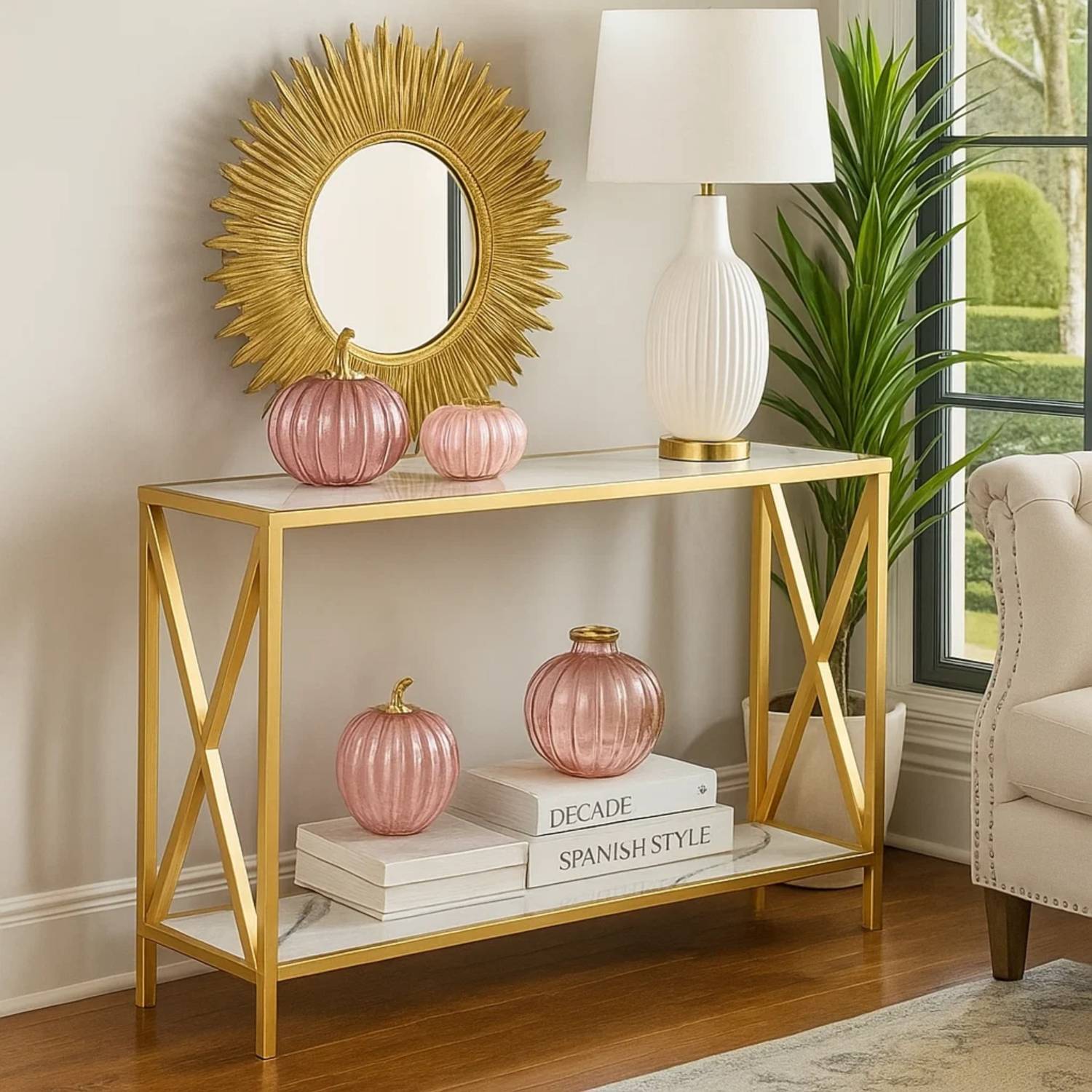 KALWARA STORE CONSOLE TABLE 2 Metal Multipurpose Table (Free Stan
