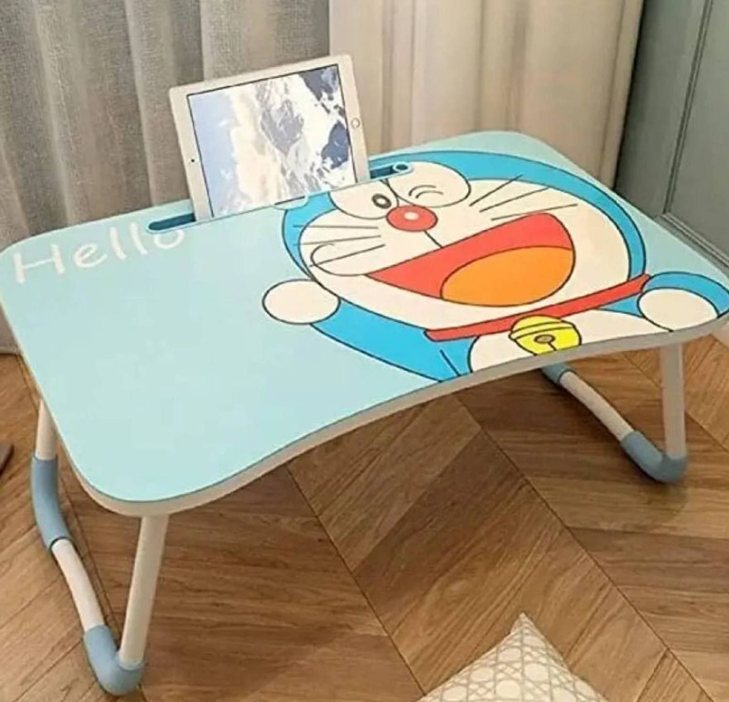 BK SALES Doremon Wood Portable Laptop Table - Image 2