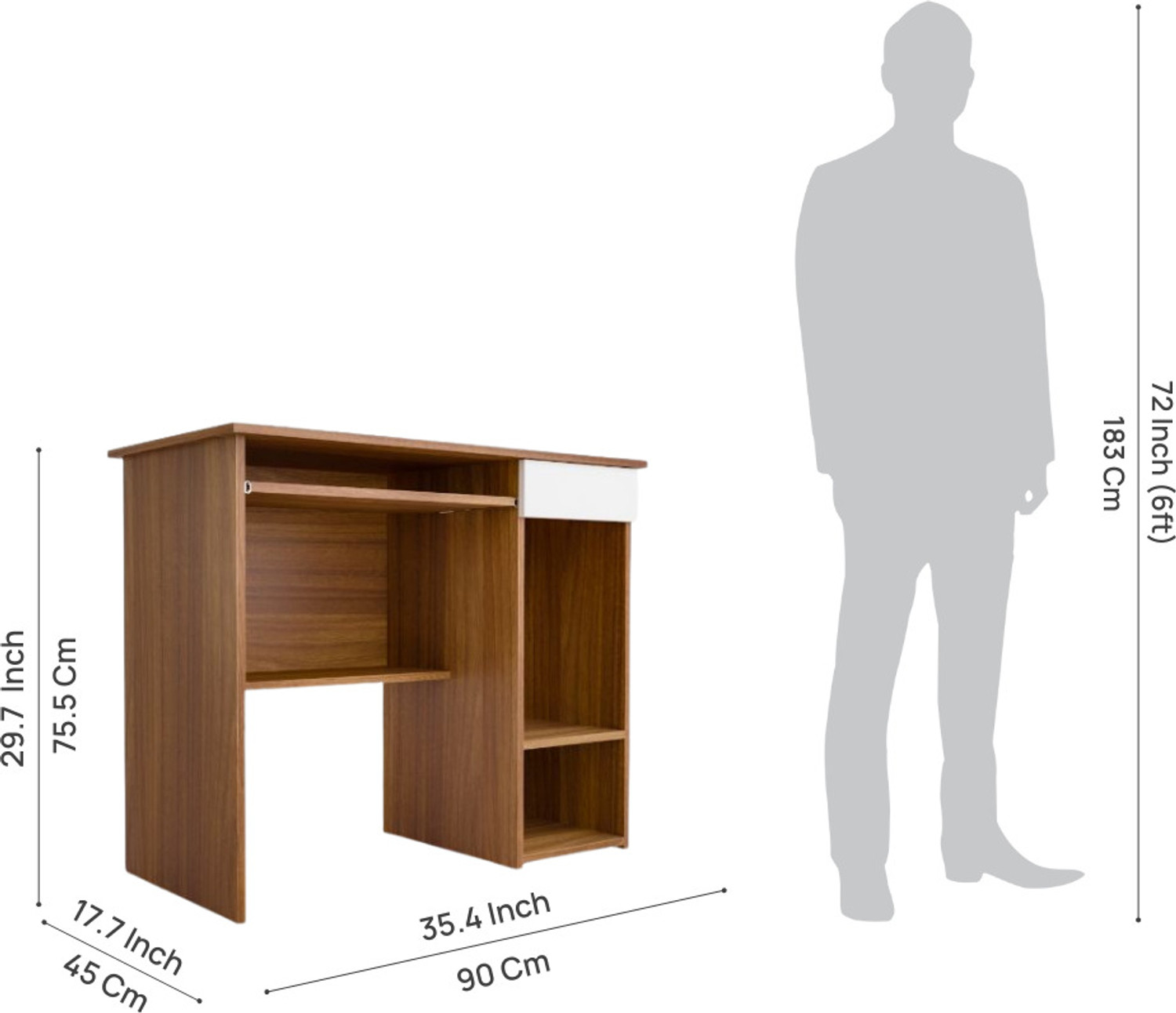 Image of neuspace Victor Engineered Wood Study Table