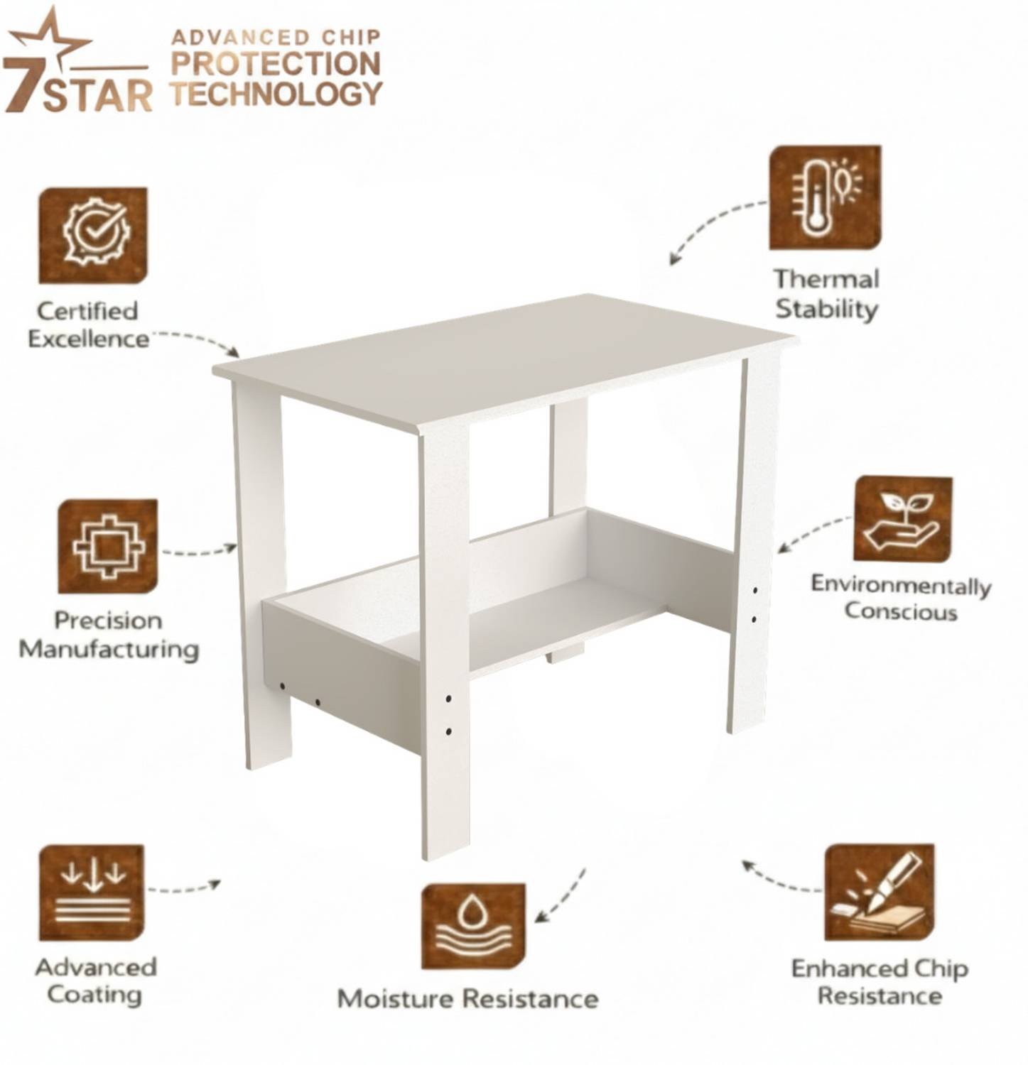 neuspace Ace Engineered Wood Study Table - Image 5