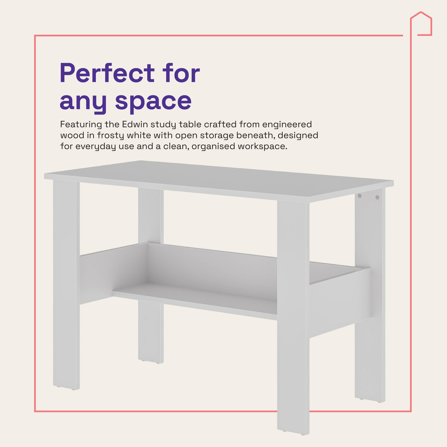 Image of Wakefit Edwin Engineered Wood Study Table