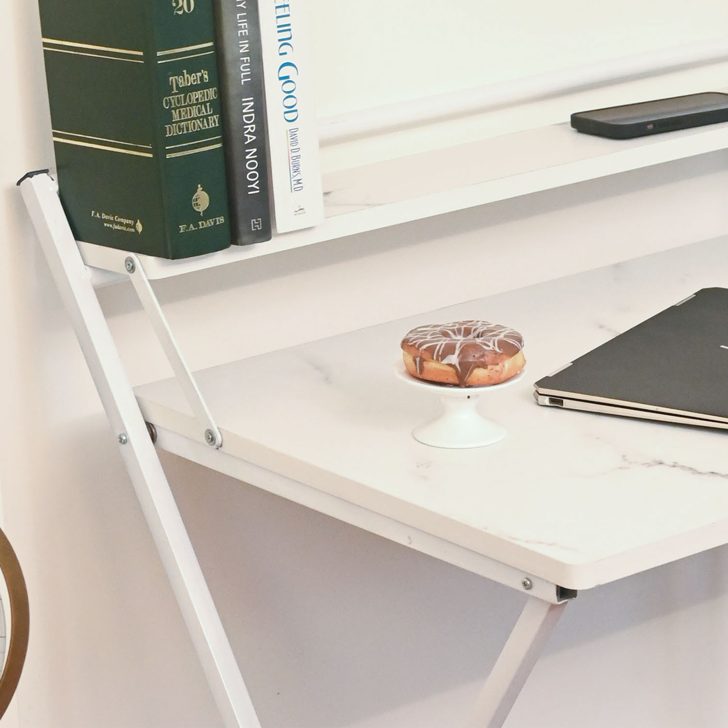 Image of Faburaa Venus 36x24 Shelf Foldable Table for Home and Office, Computer & Laptop, Engineered Wood Study Table