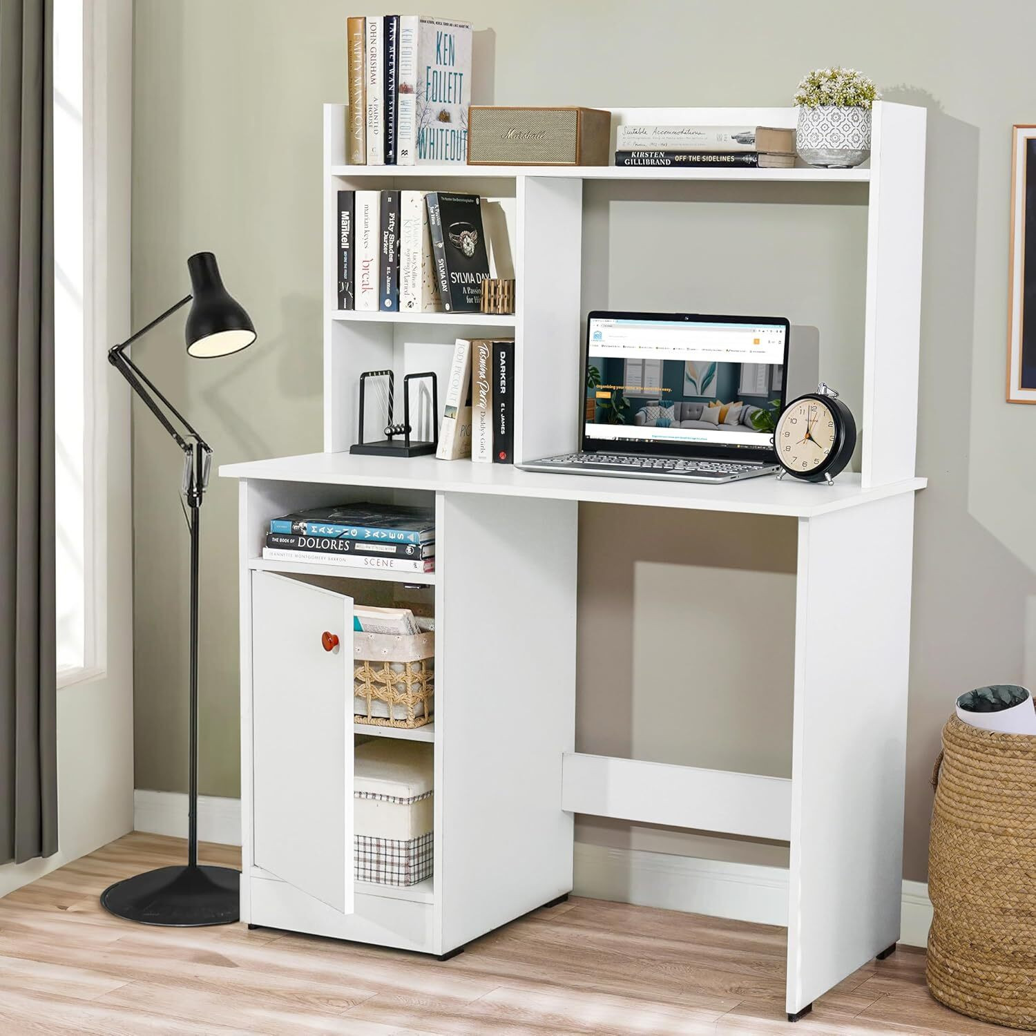Image of Flipkart Perfect Homes Engineered Wood Multipurpose Table (Free Standing, Finish Color - White Finish, DIY(Do-It-Yourself))