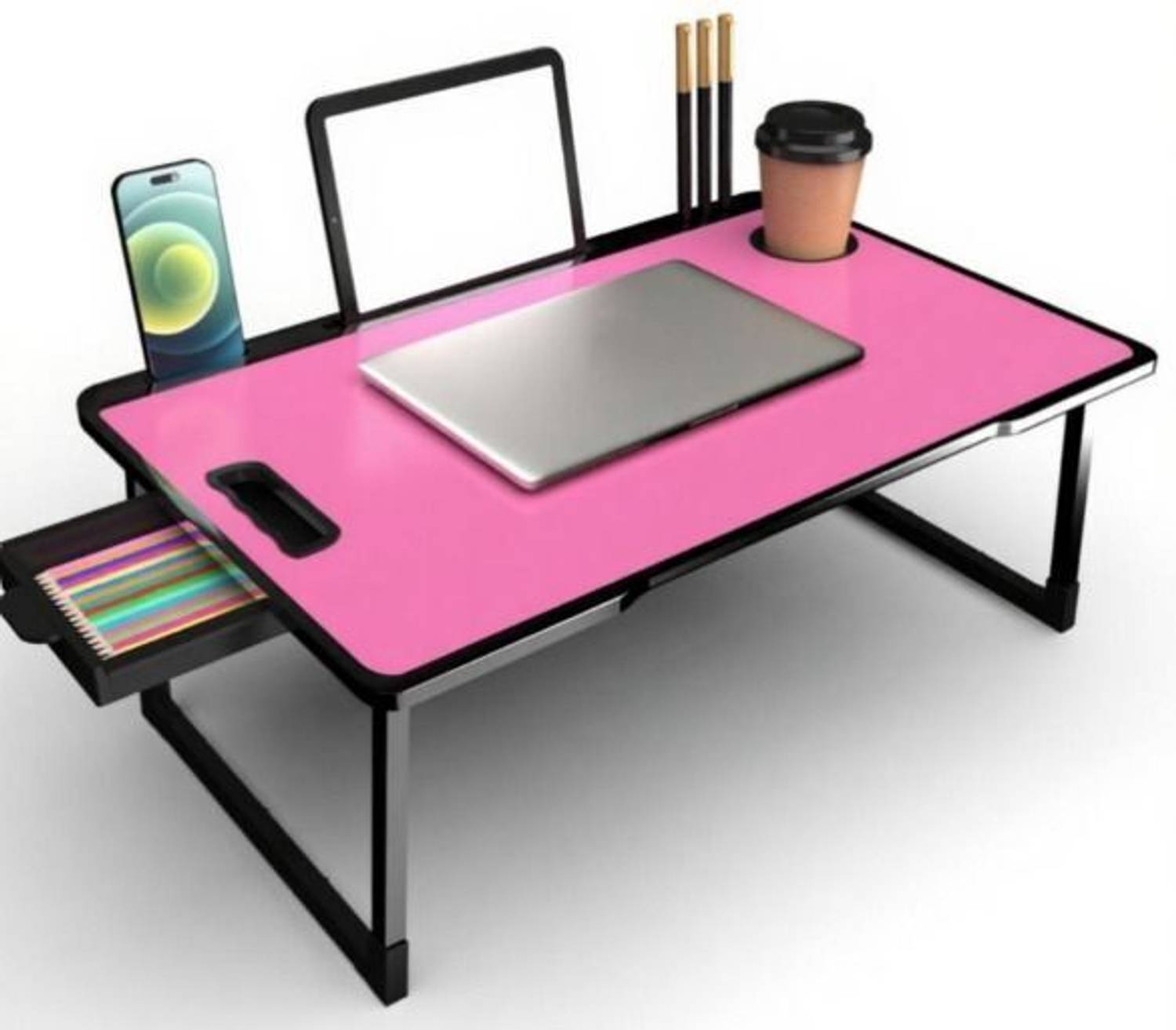 BK SALES pink cotted Plastic Study Table