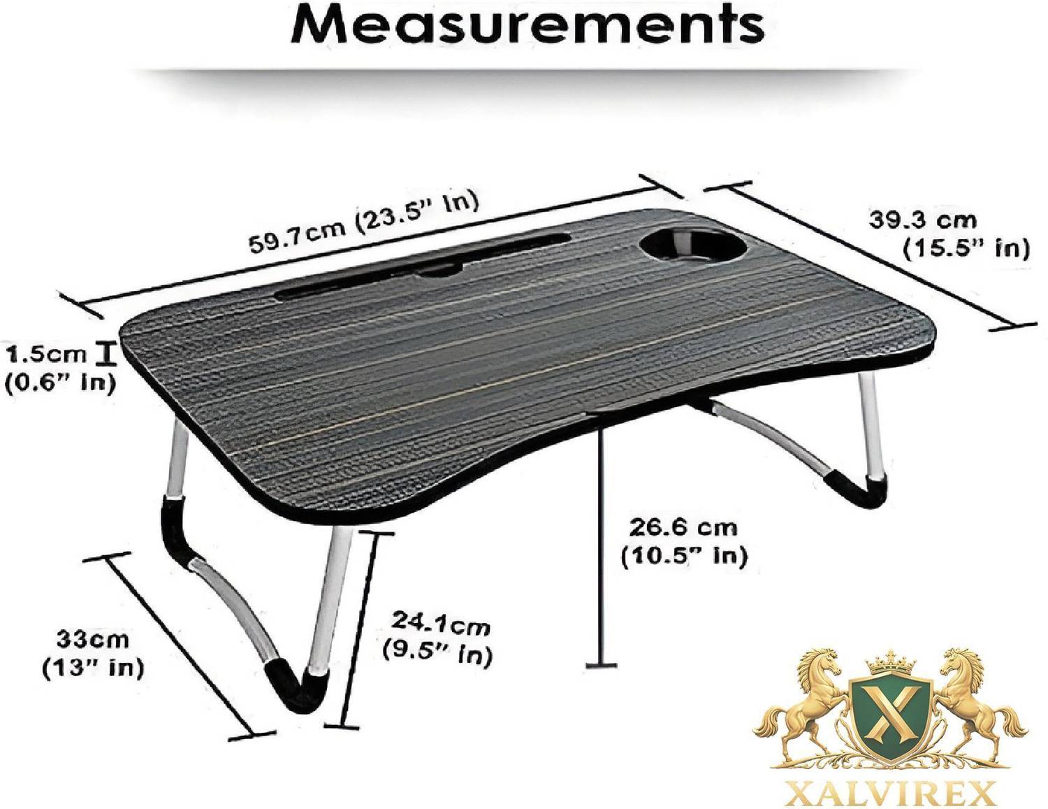FurniGully BLACK LINE1 Plastic Study Table - Image 4