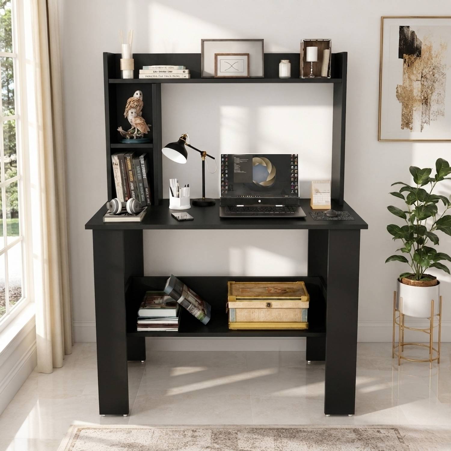 Flipkart Perfect Homes Multipurpose Study Desk with Hutch - Image 2
