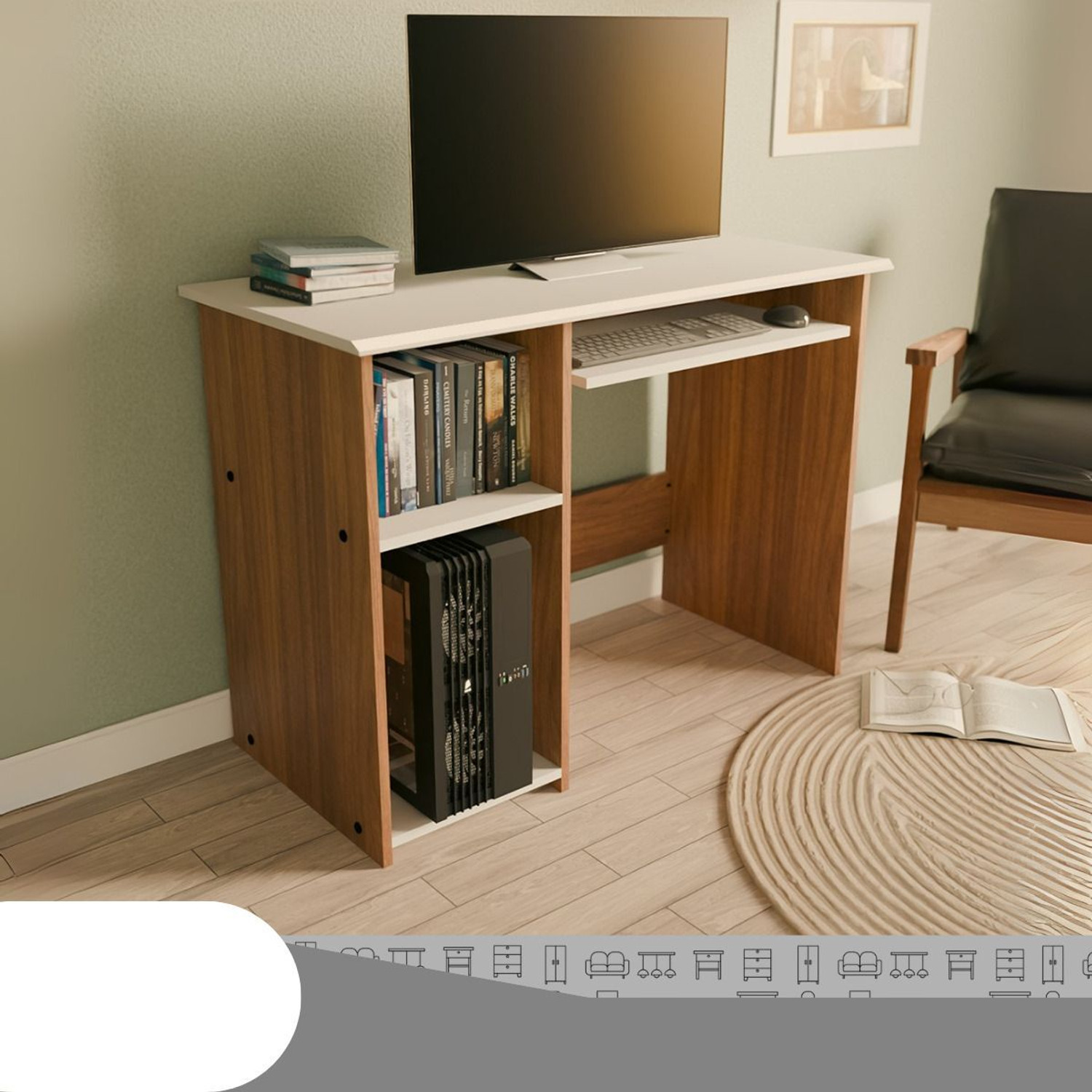 Image of neuspace Beta Engineered Wood Study Table