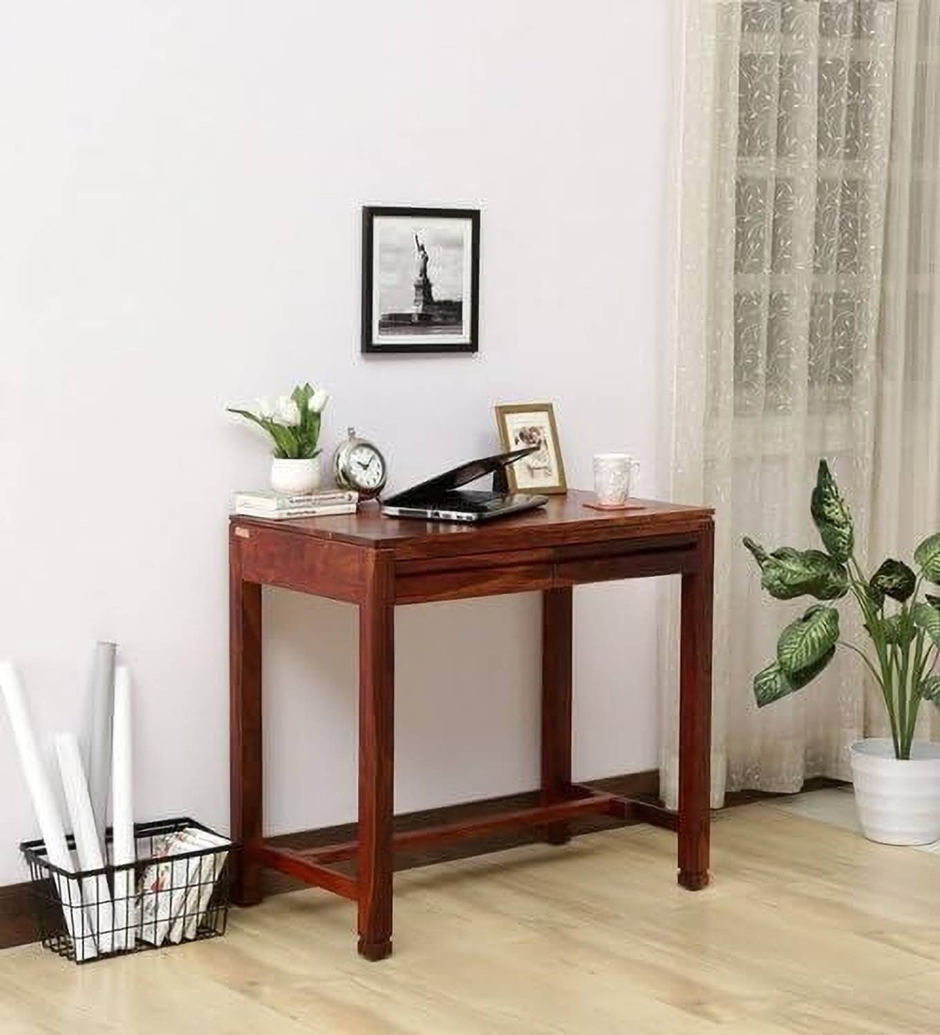 AMBICA WOODMART study table with storage, computer desk, wooden c