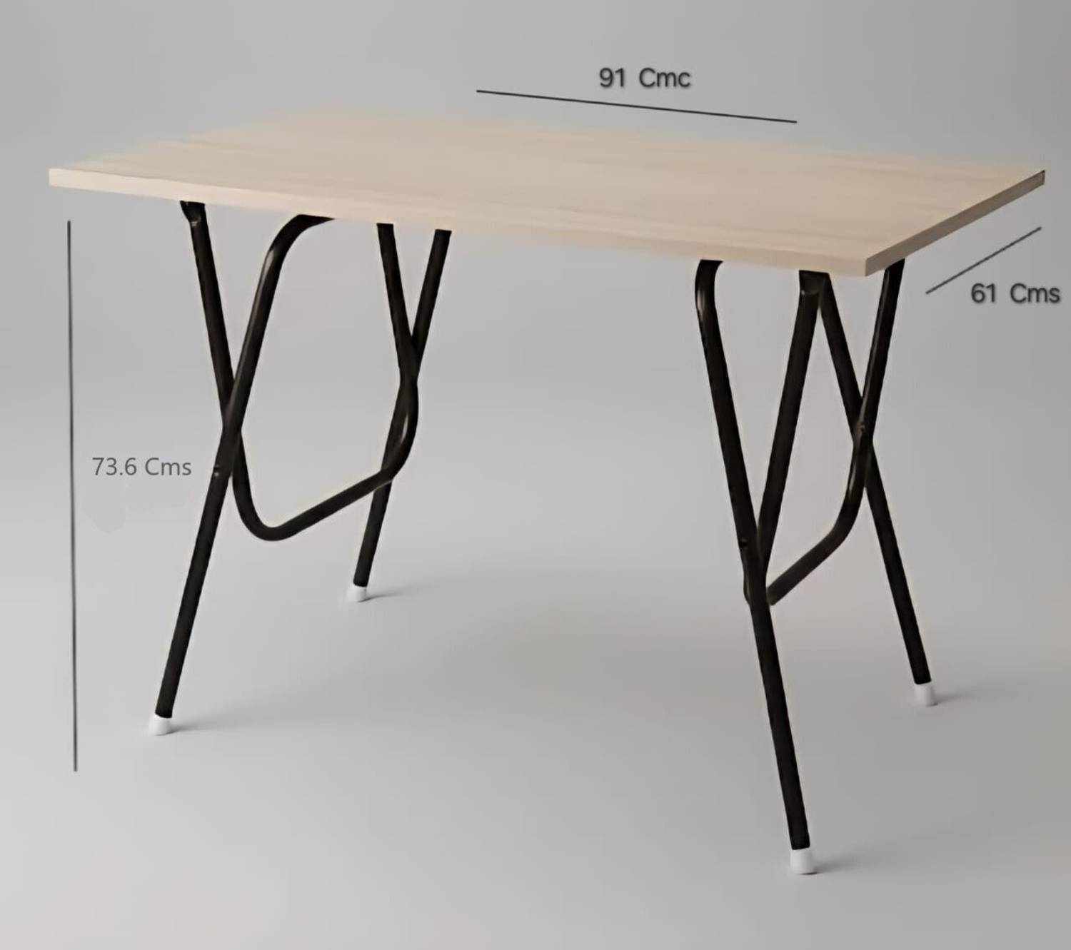 EuroQon Easy Fold Space Saver Foldable Engineered Wood Study Table - Image 4