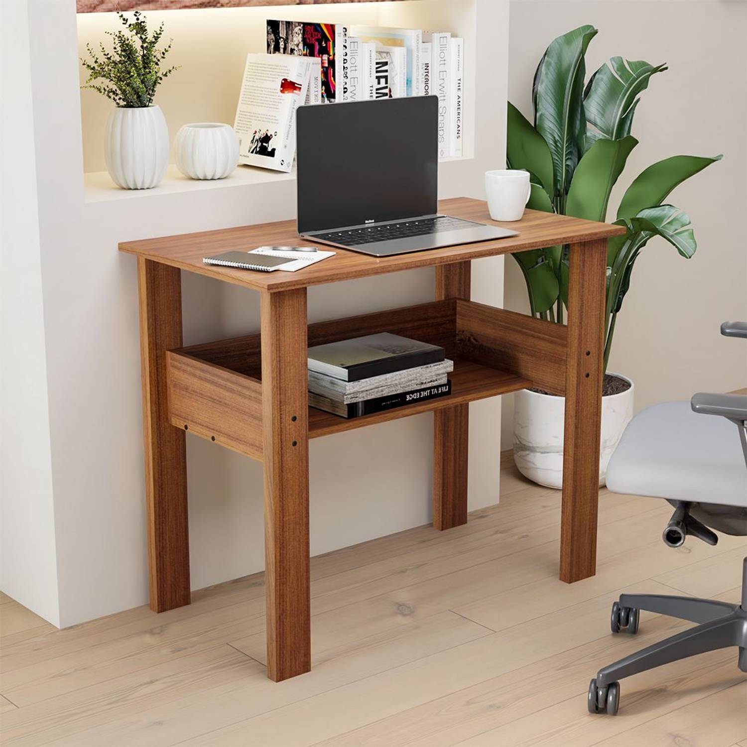 neuspace Ace Engineered Wood Study Table (Free Standing, Finish C