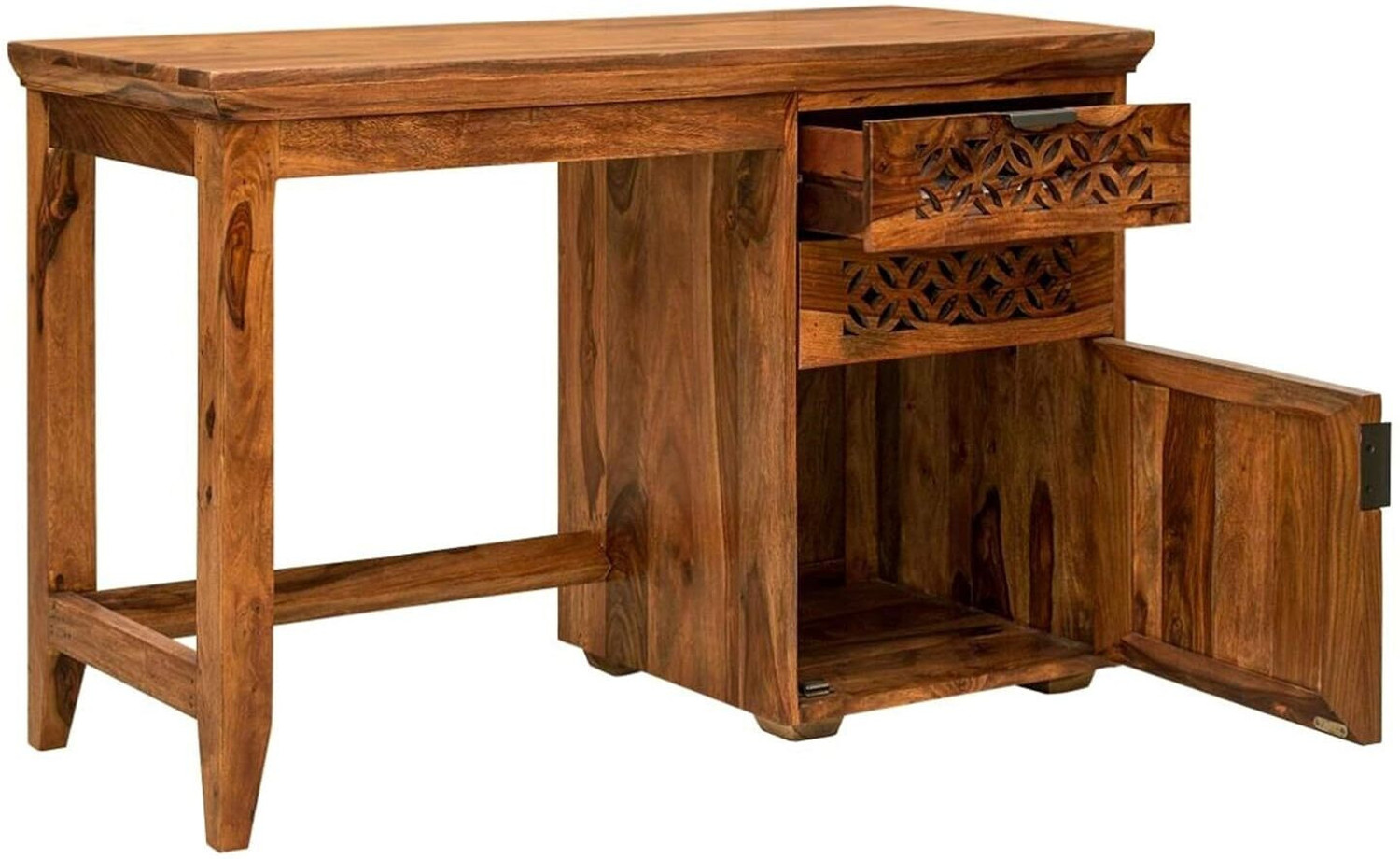 Image of Shree Jeen Mata Enterprises Solid Wood Study Table|Table With Chair| Wooden Study Table| Sheesham Wood Table Solid Wood Study Table