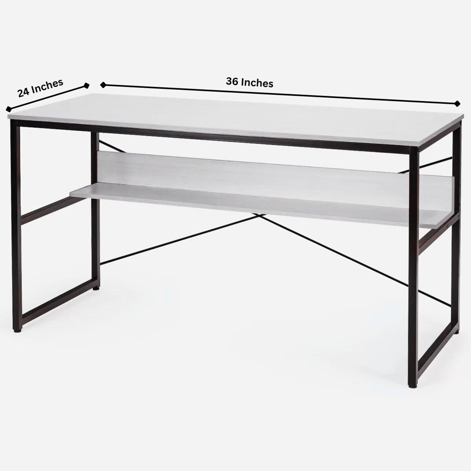 Image of Torche Torche Wood & Metal Finish Study Table| Computer Table for Adults| Home office Engineered Wood Study Table