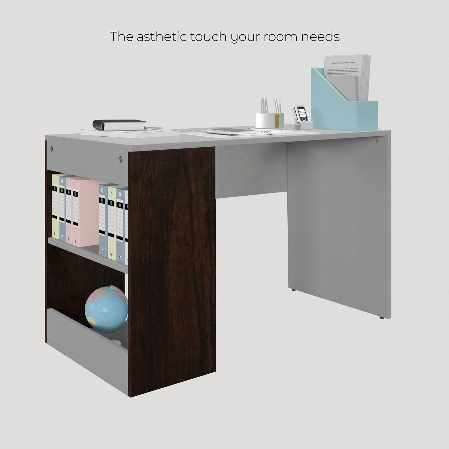 Image of Flipkart Perfect Homes Studio Augustine Dual Tone Engineered Wood Study Table