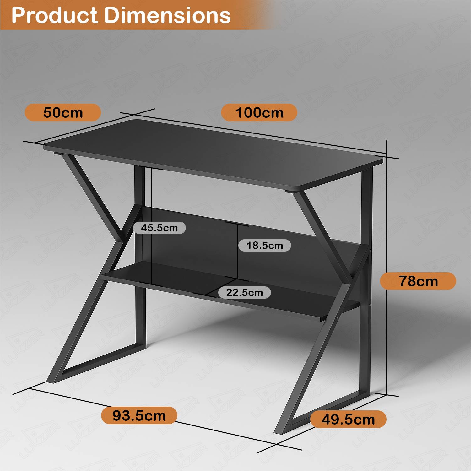 LUKZER Multipurpose Study Table with Bookshelf (MST-001) - Image 4