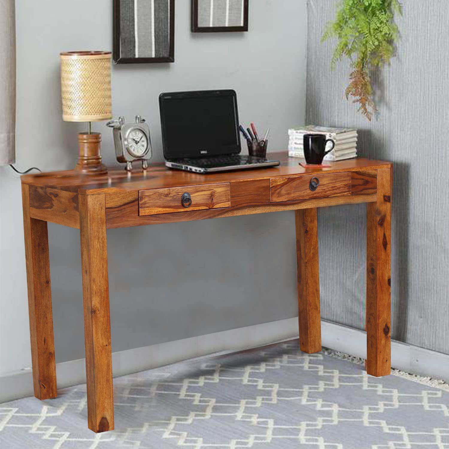 Meera Handicraft Sheesham Wood Solid Wood Study Table (Free Stand